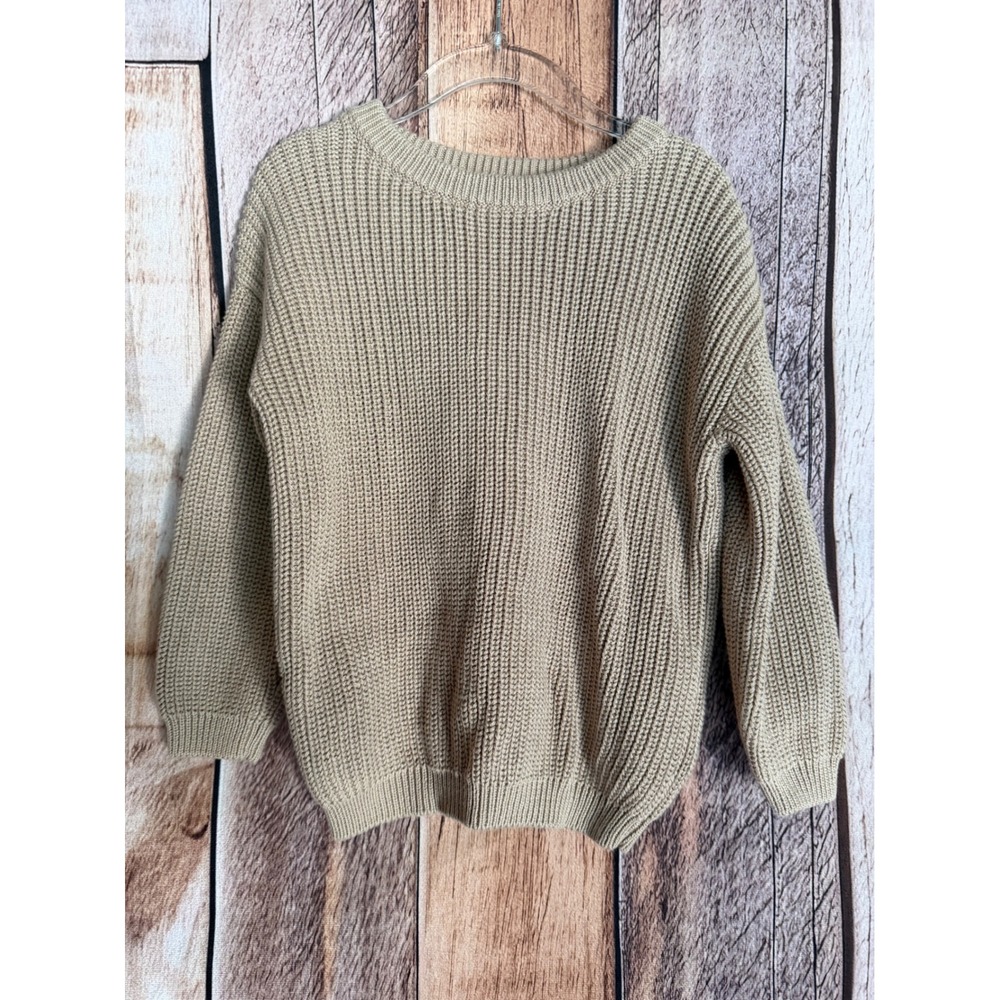 Quince Organic Cotton Fisherman Tunic Sweater Oatmeal 2T
